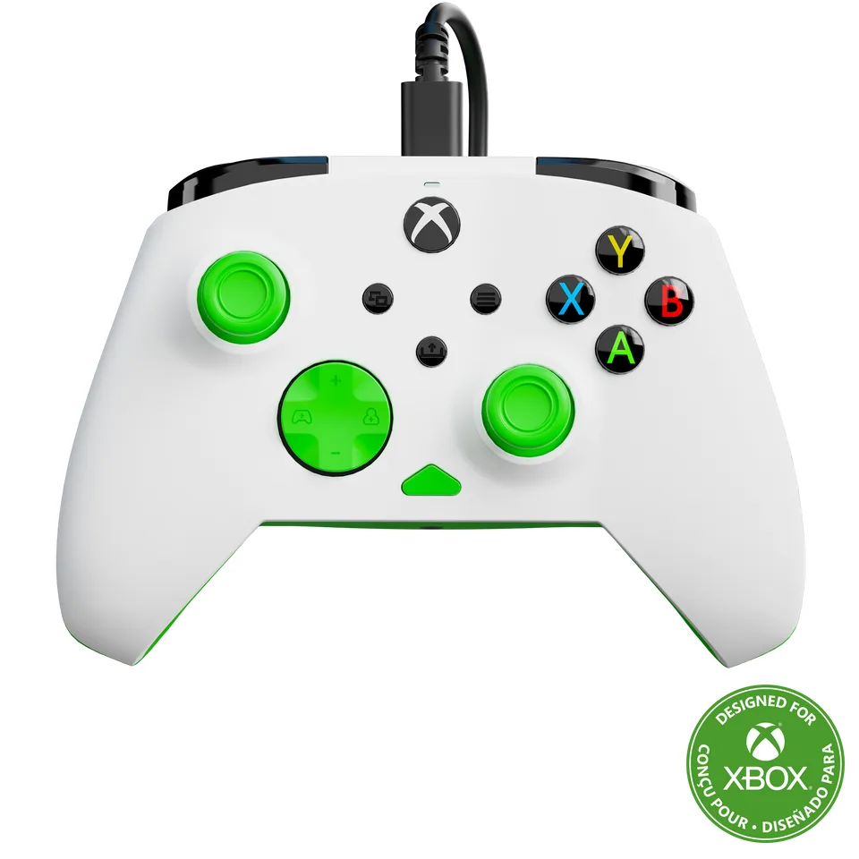Turtle Beach Rematch Core Wired - Xbox/PC, hvid/grøn — produktfoto