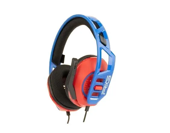 Nacon RIG 300 PRO HN gaming-headset rød/blå — produktfoto