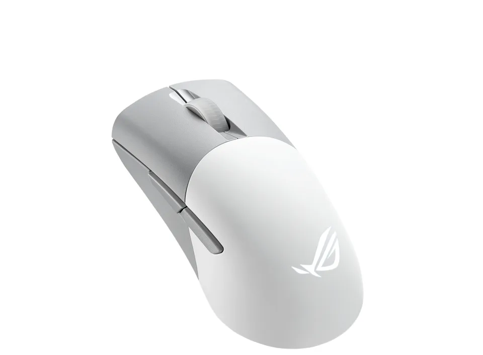 ASUS ROG KERIS Wireless AimPoint Moonlight White Gaming Mouse Mus — produktfoto