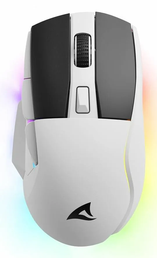Sharkoon SKILLER SGM50W trådløs gamingmus - hvid, med ladedock — produktfoto