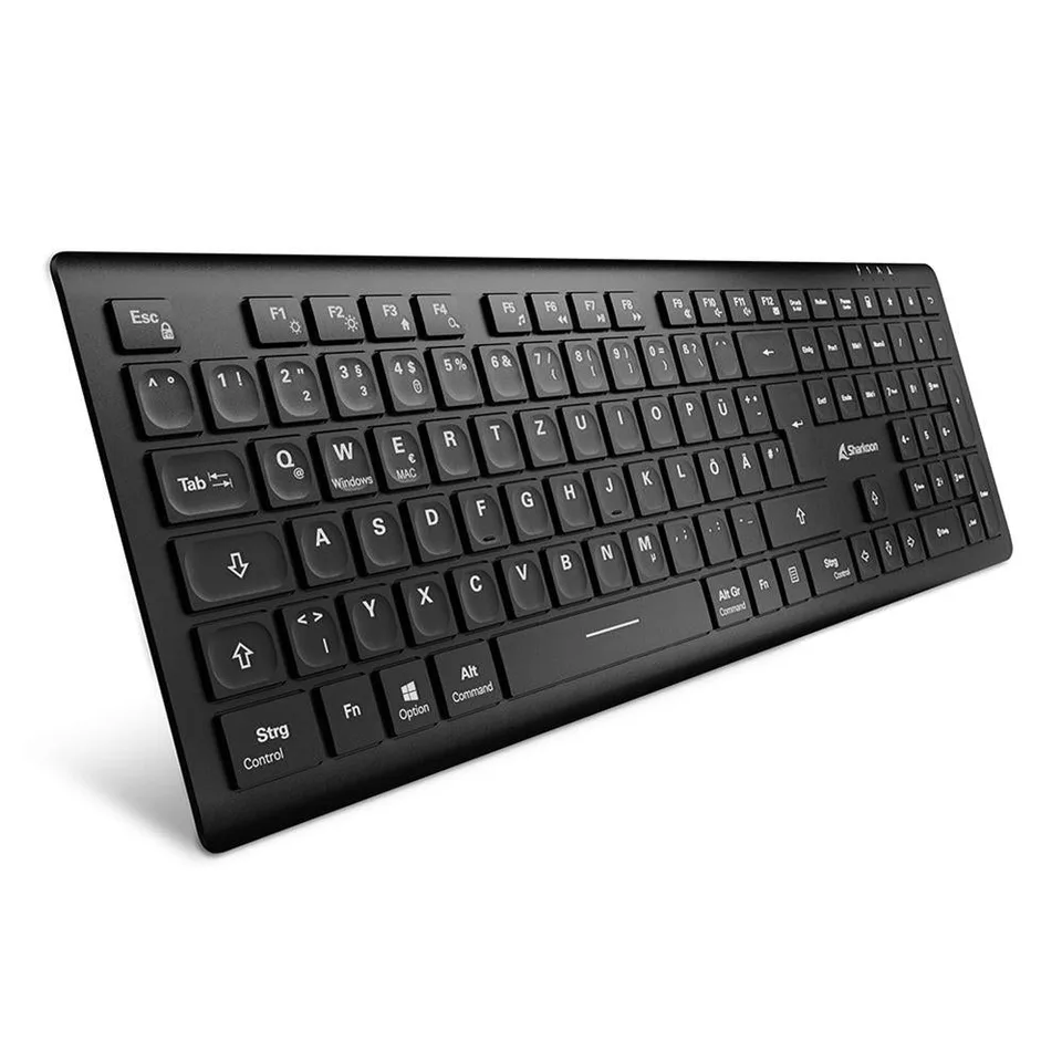 Sharkoon OfficePal K30W trådløst tastatur - sort, tysk layout — produktfoto