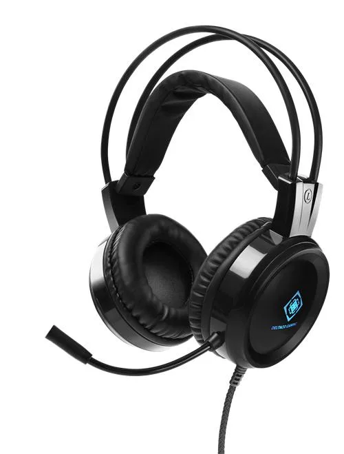Deltaco - DH110 Stereo Gaming Headset - 50mm drivers - LED - Sort — produktfoto