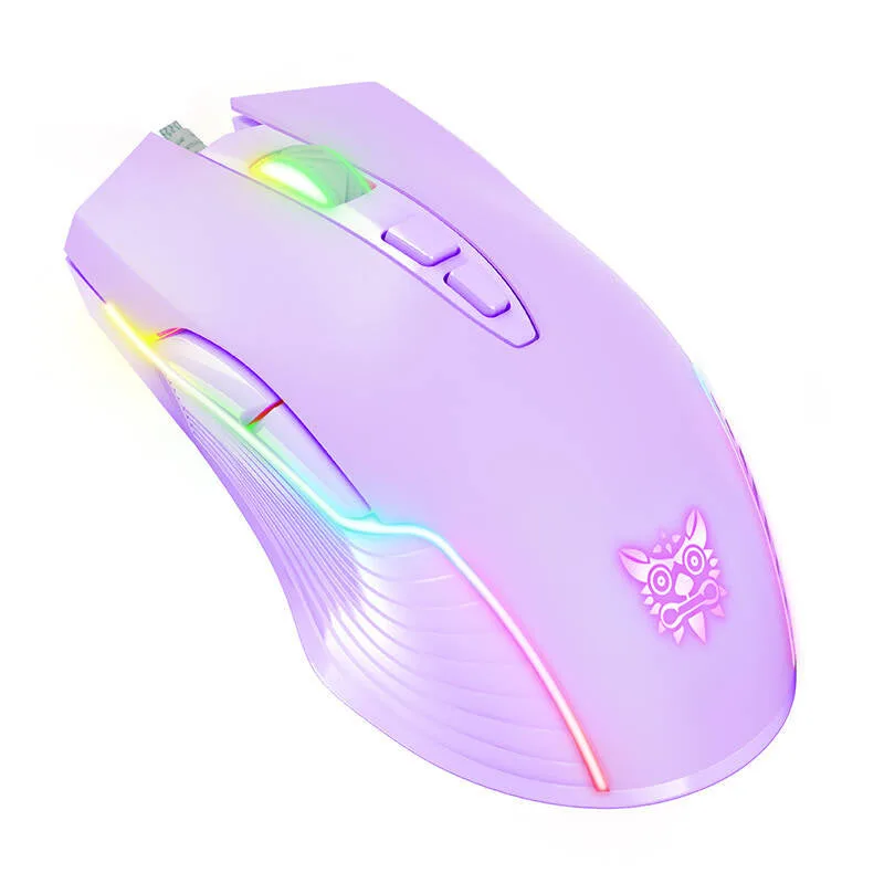 Gaming Mus Lilla med RGB-Lys — produktfoto