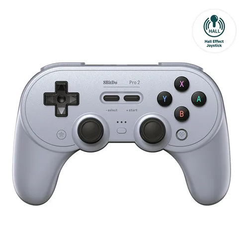 8BitDo PRO 2 Gamepad Hall Ed/Grå — produktfoto