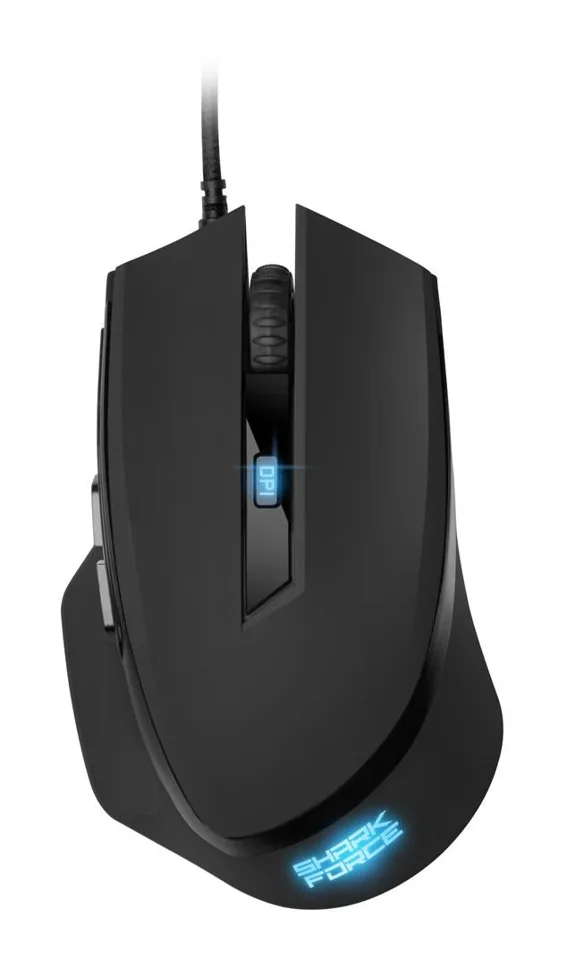 Sharkoon SHARK Force II gamingmus - sort, 4.200 DPI — produktfoto
