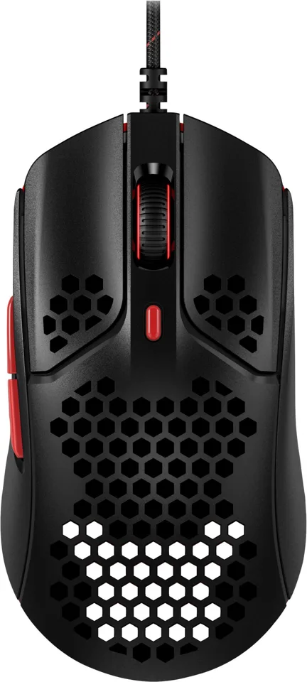 HyperX Pulsefire Haste Optisk Kabling Sort Rød Mus — produktfoto