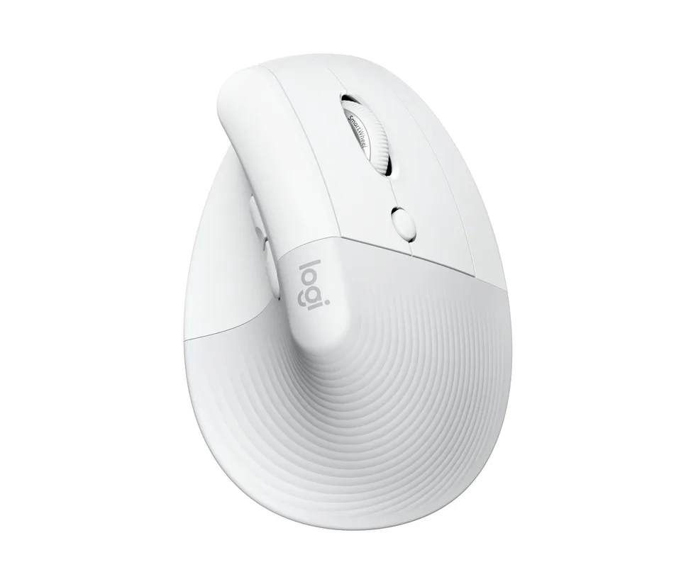 Logitech - Lift for Mac Vertical Ergonomic Mouse - OFF-WHITE Mus — produktfoto