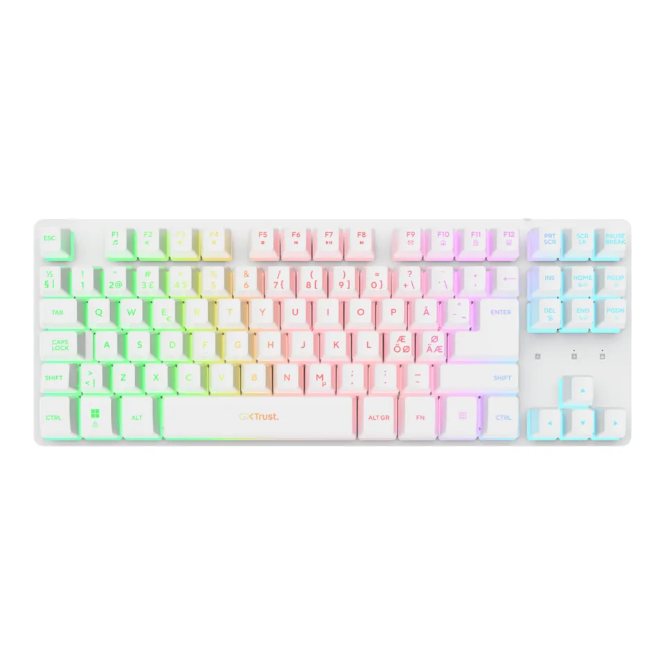 Trust GXT 831W Thado TKL Trådløst Gaming-tastatur - Hvid — produktfoto
