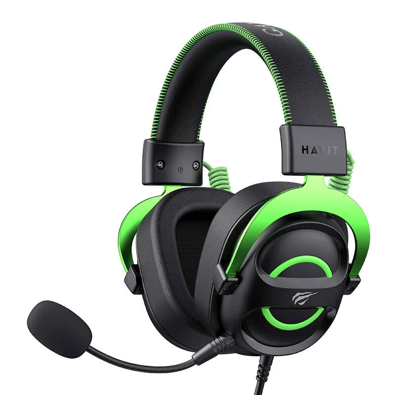 Gaming Headphones Havit H2002E (Black-Green) Headset — produktfoto