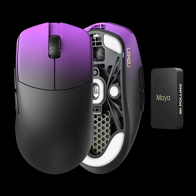 Lamzu Maya Champions Edition - 8K Dongle, Optical switch - Purple Shadow (Small size) Mus — produktfoto