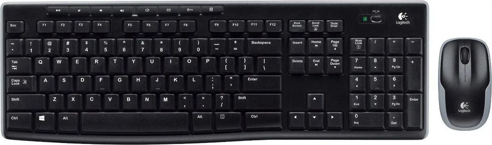 Logitech MK270 Trådløst Tastatur og Mus - Sort — produktfoto