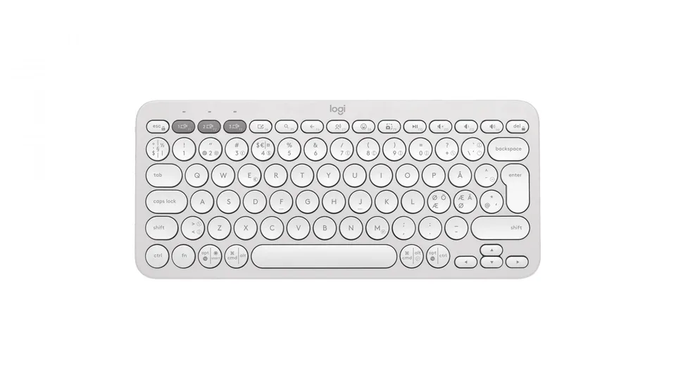 Logitech – Pebble Keys 2 – K380s Nordic Tastatur — produktfoto