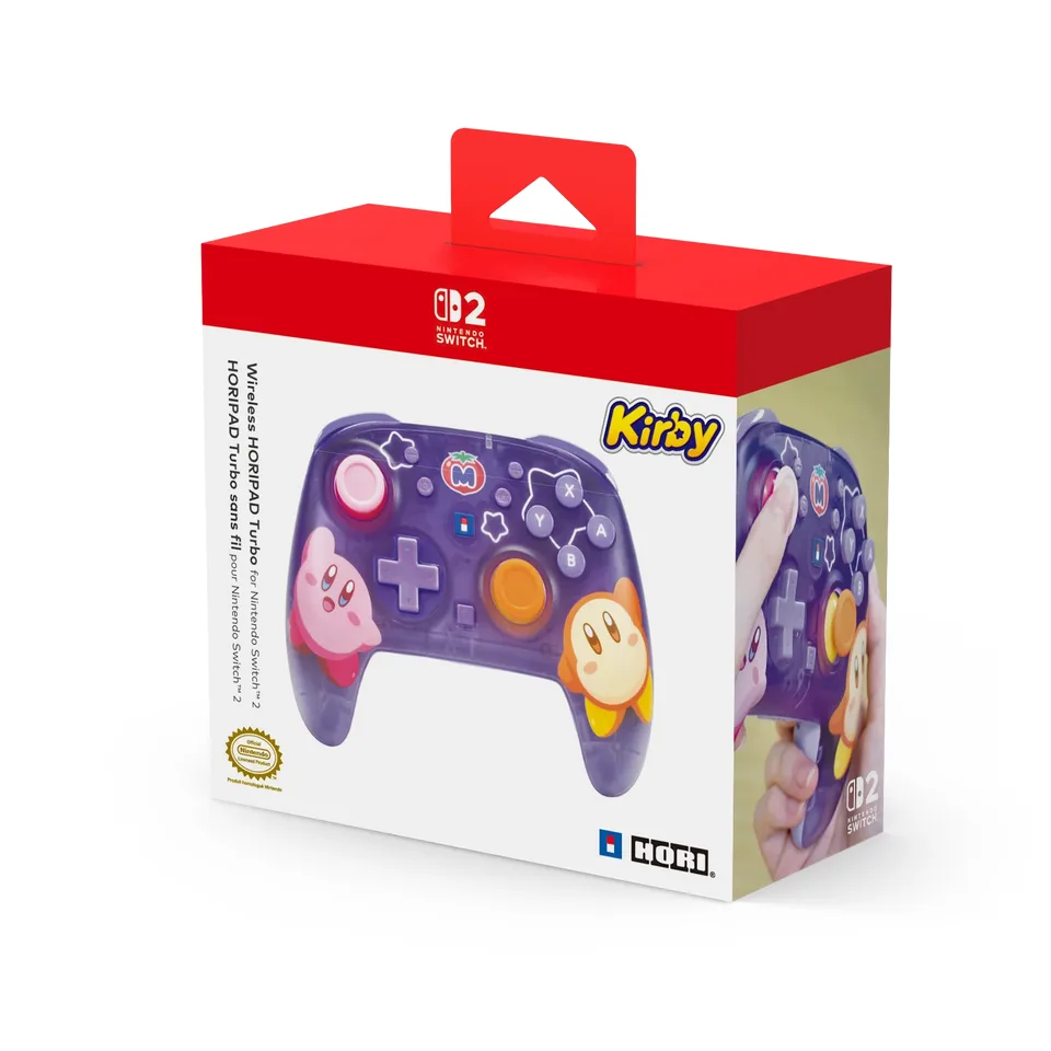 HORI Trådløs HORIPAD Turbo til Nintendo Switch 2 (Kirby & Waddle Dee) - Lilla — produktfoto