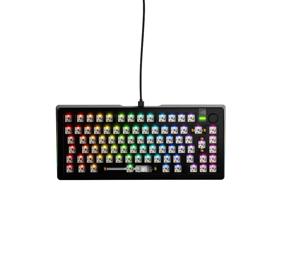 Glorious GMMK 3 PRO 75% Barebones Wired sort - ISO Tastatur — produktfoto
