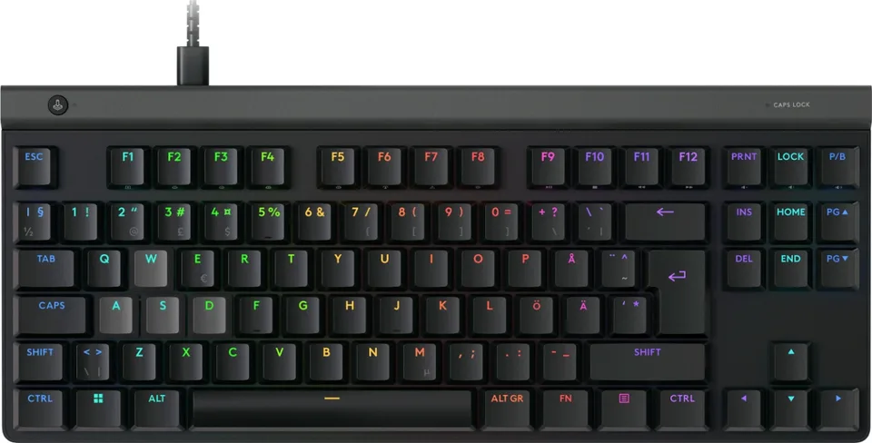 Logitech G515 RAPID TKL gamingtastatur - nordisk, sort — produktfoto