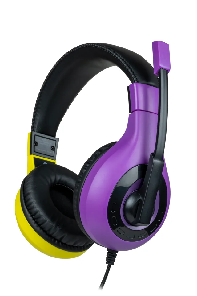 BigBen Interactive Stereo Gaming Headset V1 - Lilla + Gul (Switch) — produktfoto