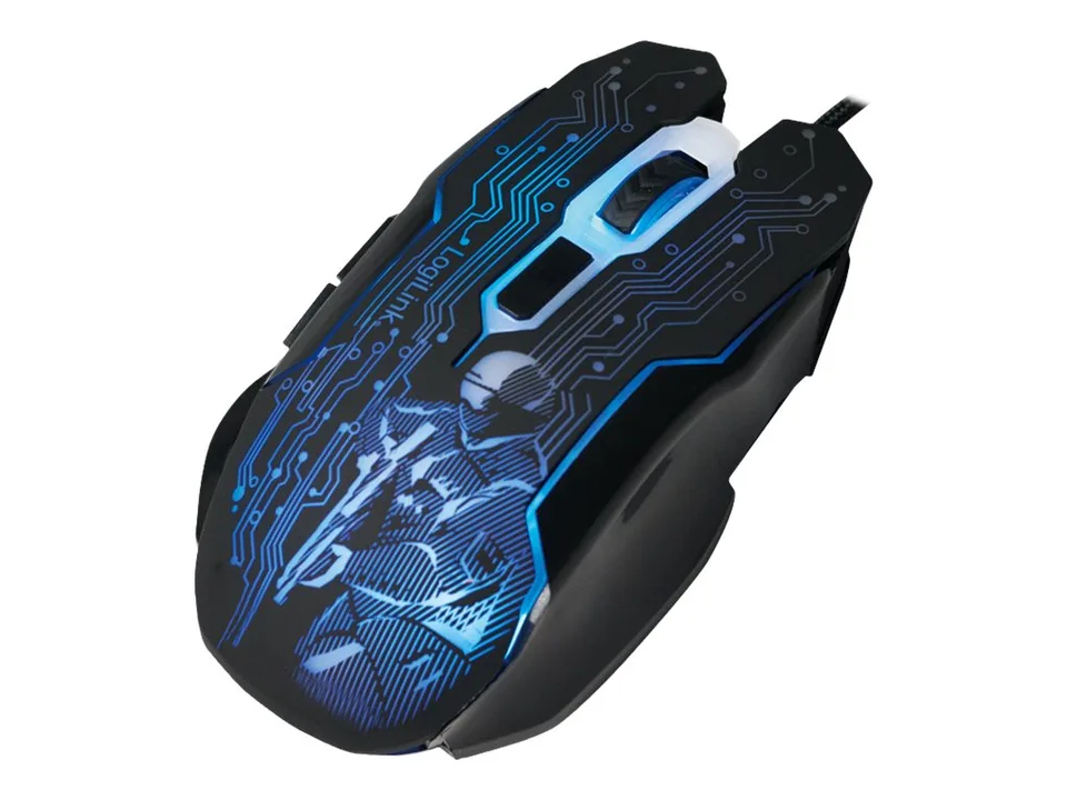LogiLink Gaming Mus Optisk Kabling Sort — produktfoto