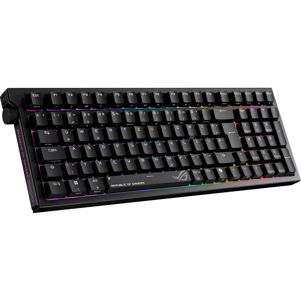 Asus ROG Strix Morph 96 Wireless - tastatur med tysk DE-layout - Sort — produktfoto