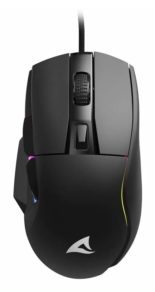 Sharkoon SKILLER SGM35 gamingmus - sort, 6.400 DPI, USB — produktfoto