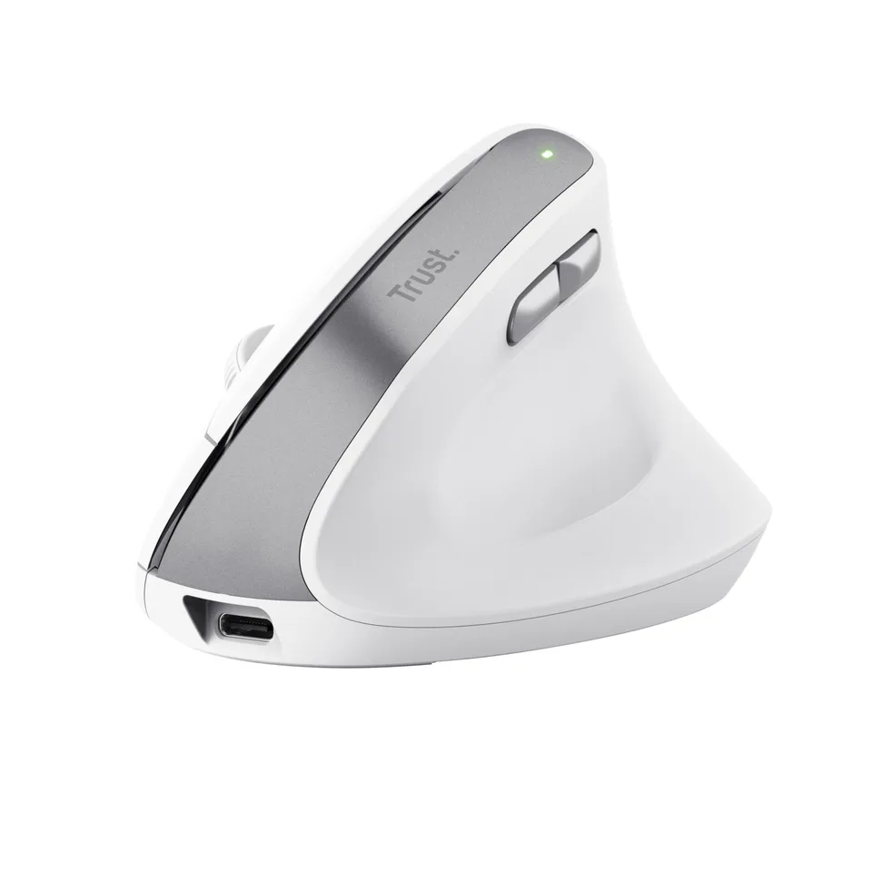 TRUST BAYO II ERGONOMIC TRÅDLØS MUS - HVID — produktfoto