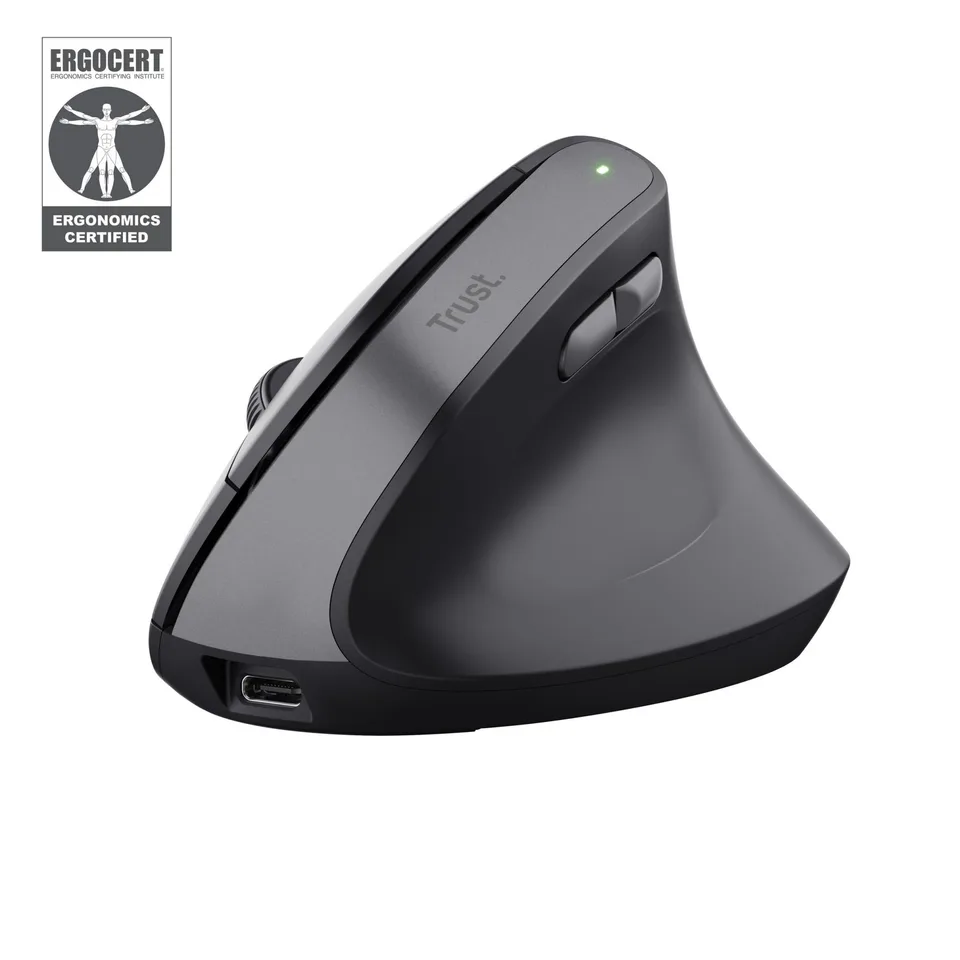 TRUST BAYO II ERGO WIRELESS MOUSE - BLACK Mus — produktfoto