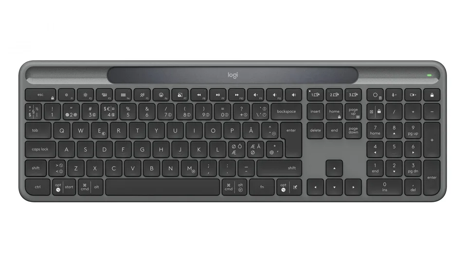 Logitech - Signature Slim Solar+ K980 Keyboard - Graphite (Nordic) Tastatur — produktfoto