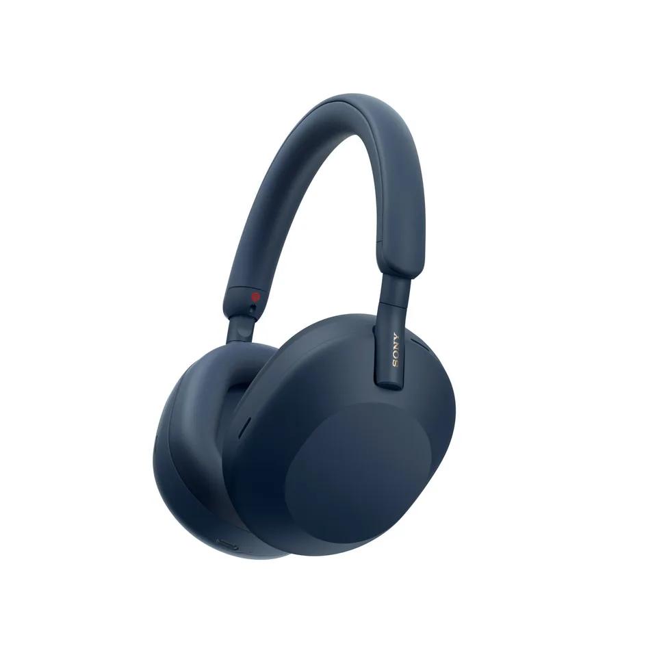 Sony WH-1000XM5 – trådløse hovedtelefoner med støjreduktion – blå Headset — produktfoto