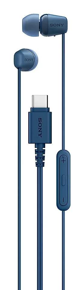 Sony IER-EX15C - øretelefoner med USB-C - blå Headset — produktfoto