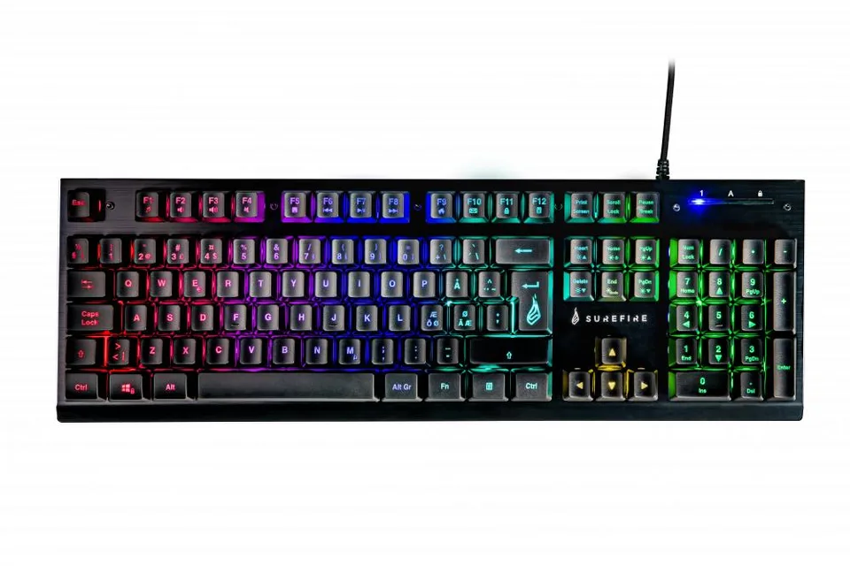 SUREFIRE - KingPin X2 Metal Gaming RGB Tastatur QWERTY Nordic — produktfoto