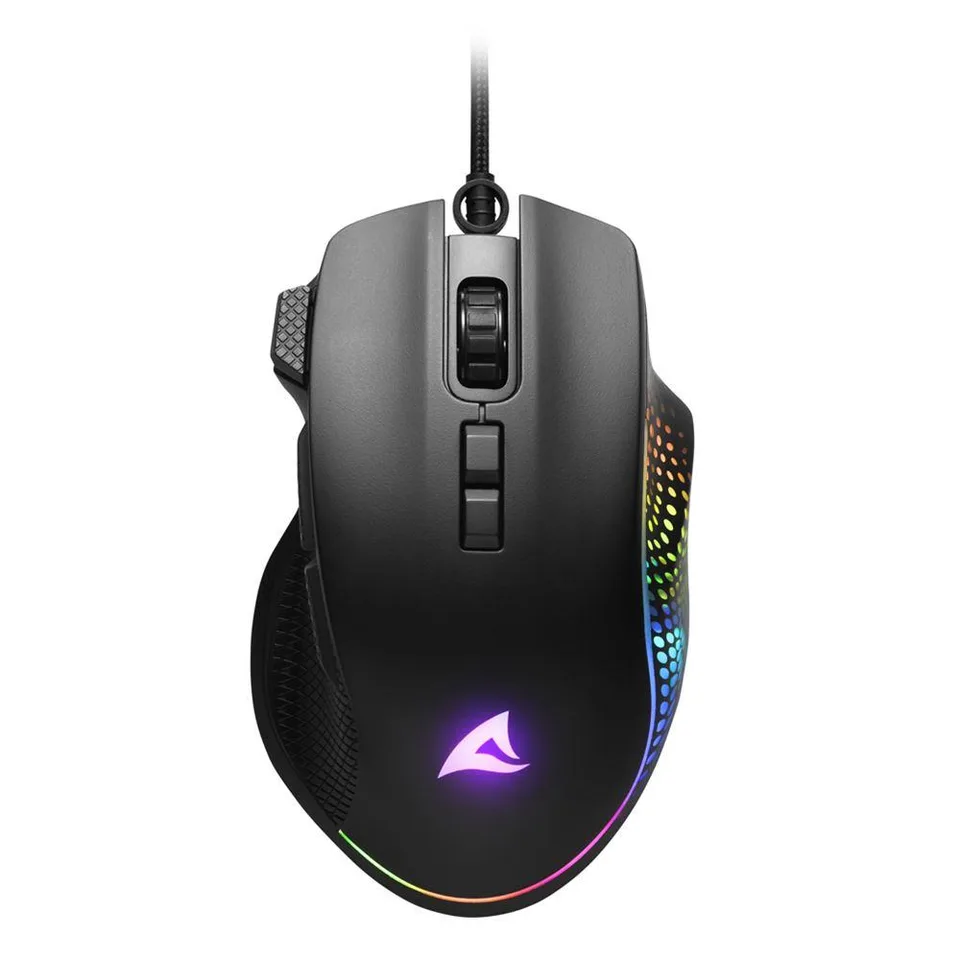 Sharkoon SHARK Force 3 gamingmus - sort, 12.800 DPI — produktfoto