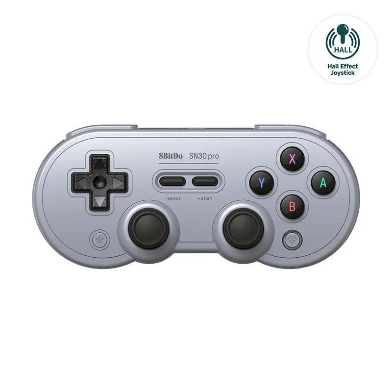 8BitDo SN30 Pro Gamepad Hall Ed/Grå — produktfoto
