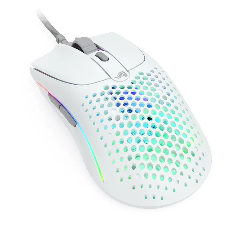 Glorious Model O Wired 2 - Matte White Mus — produktfoto