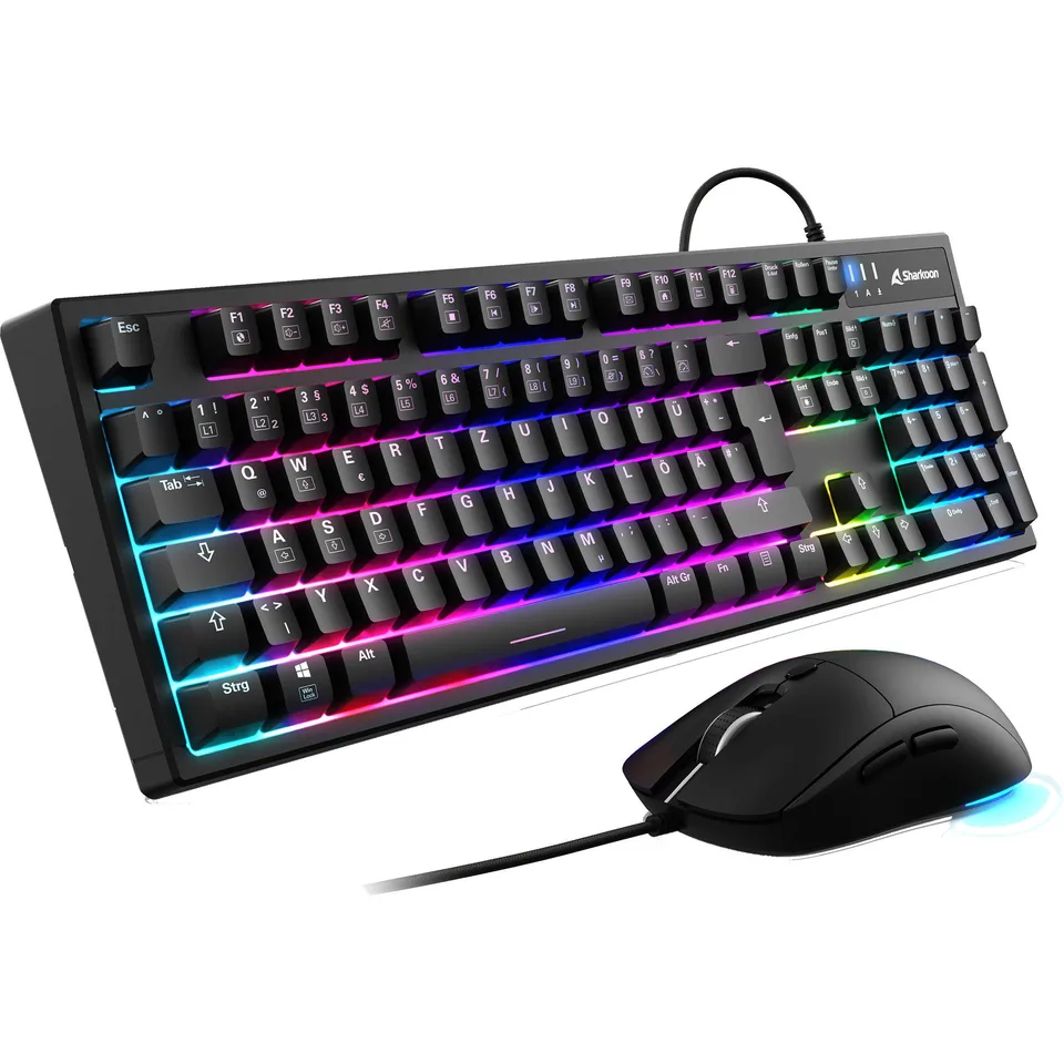 Sharkoon SKILLER SGB15 tastatur og mus - RGB, tysk layout Mus/Tastatur Bundle — produktfoto