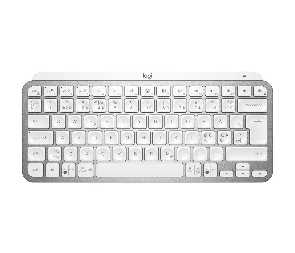 Logitech - MX Keys Mini Minimalist Wireless Illuminated Keyboard - Nordic Layout Tastatur — produktfoto