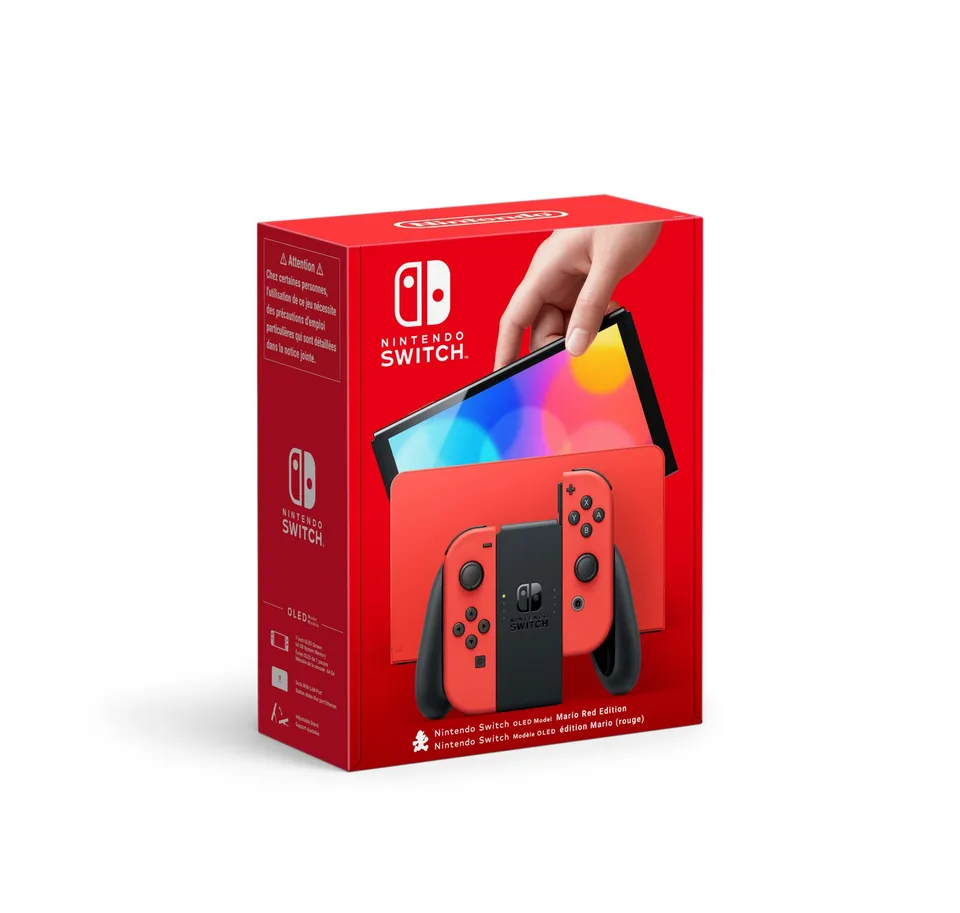 Nintendo Switch - OLED Konsol Model (Mario Rød Edition) — produktfoto