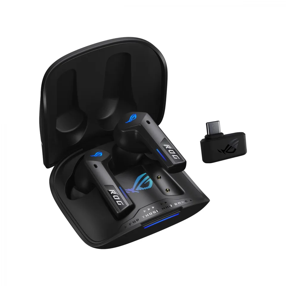 ASUS ROG Cetra True Wireless SpeedNova Headphones, 2.4 GHz & Bluetooth 5.3 - Black Headset — produktfoto