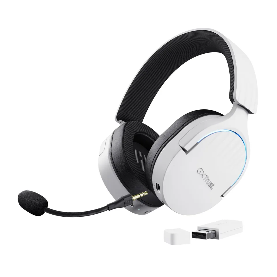 TRUST GXT491W FAYZO TRÅDLØS HEADSET - HVID — produktfoto