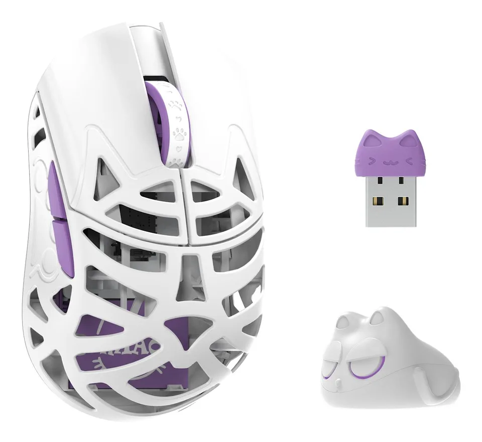 WLMouse Beast Miao trådløs 8K gamingmus - hvid — produktfoto