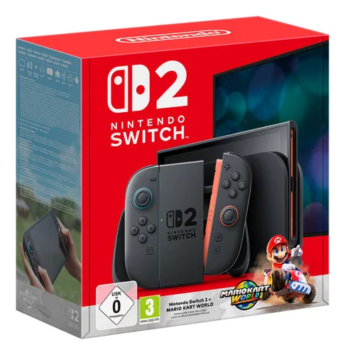 Nintendo Switch 2 + Mario Kart World — produktfoto