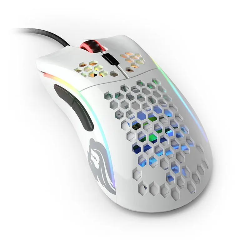 Glorious Model D- Gaming-mouse - Glossy White Mus — produktfoto