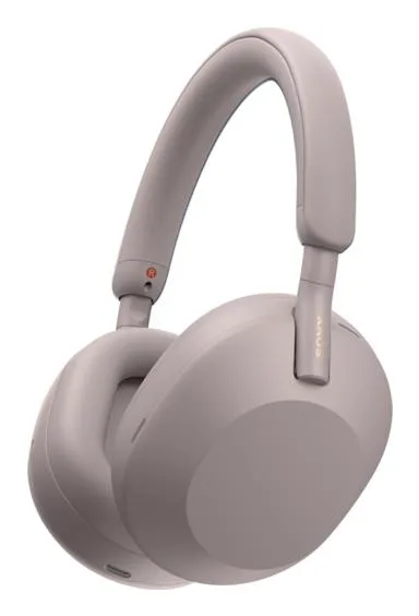 Sony WH-1000XM5 - trådløse hovedtelefoner med støjreduktion - lyserød Headset — produktfoto