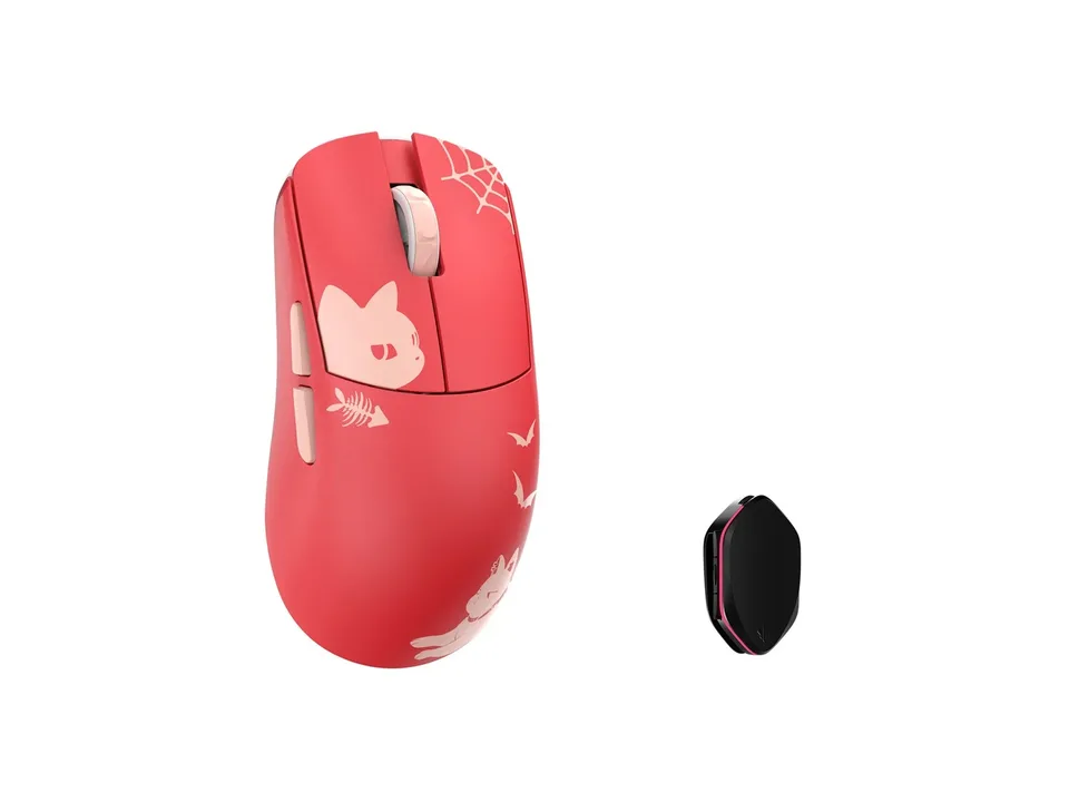 WLMouse Ying - Red Cat (Omron Optical) Wireless 8K Magnesium Mouse Mus — produktfoto