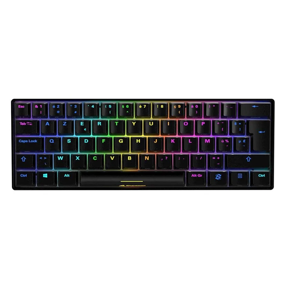 Sharkoon SKILLER SGK50 S4 mekanisk tastatur - sort, Kailh Red, FR-layout — produktfoto