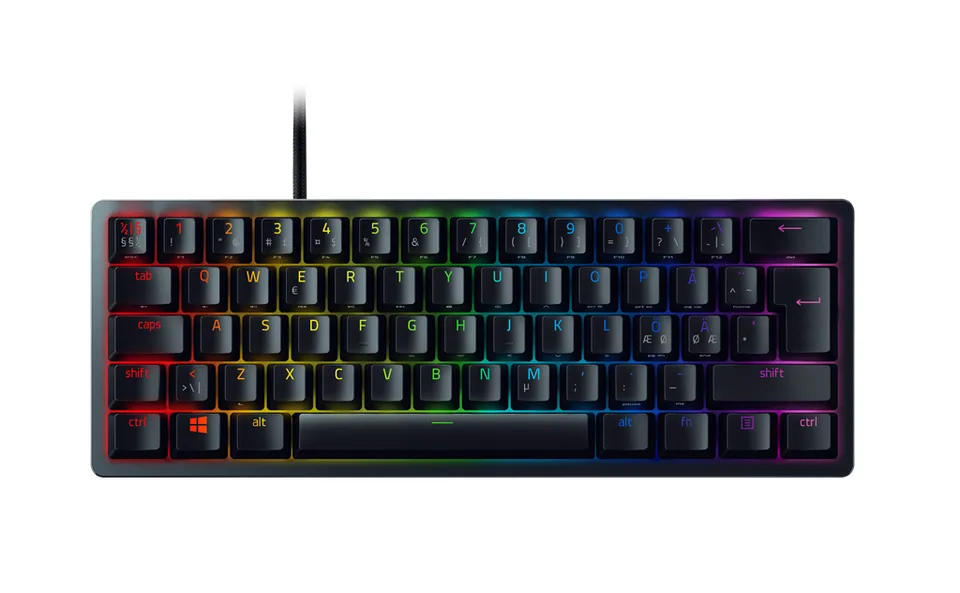 Razer Huntsman Mini - Mini 60% - Nordic - Clicky Purple - Sort Tastatur — produktfoto