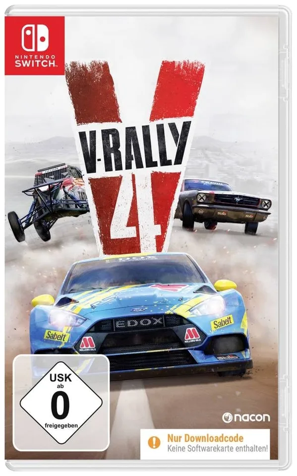 V-Rally 4 Switch Code in a Box Tysk æske – Nintendo Switch — produktfoto