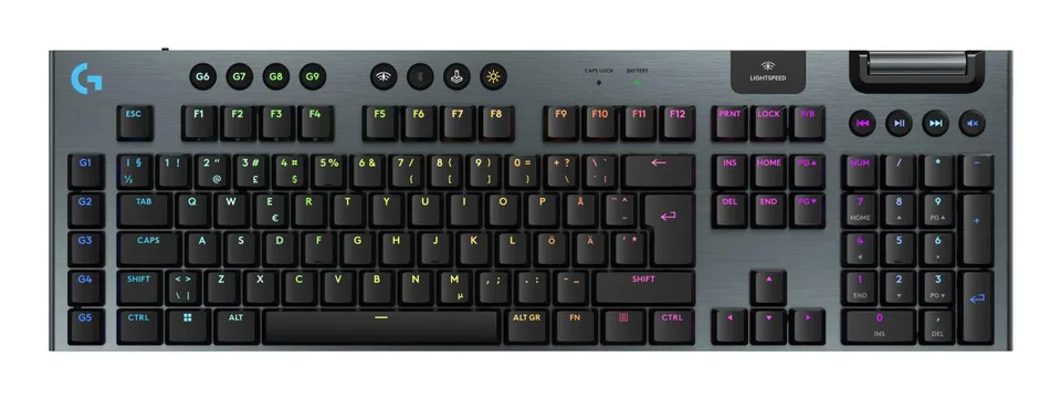 Logitech – G915 X LIGHTSPEED Low-Profile Wireless Gaming Keyboard Tastatur – Sort — produktfoto