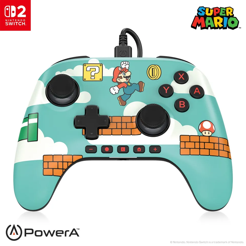 PowerA Advantage Wired Switch 2 Mario Time — produktfoto
