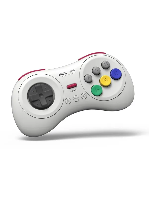 8BitDo M30 Bluetooth Pad – Hvid — produktfoto