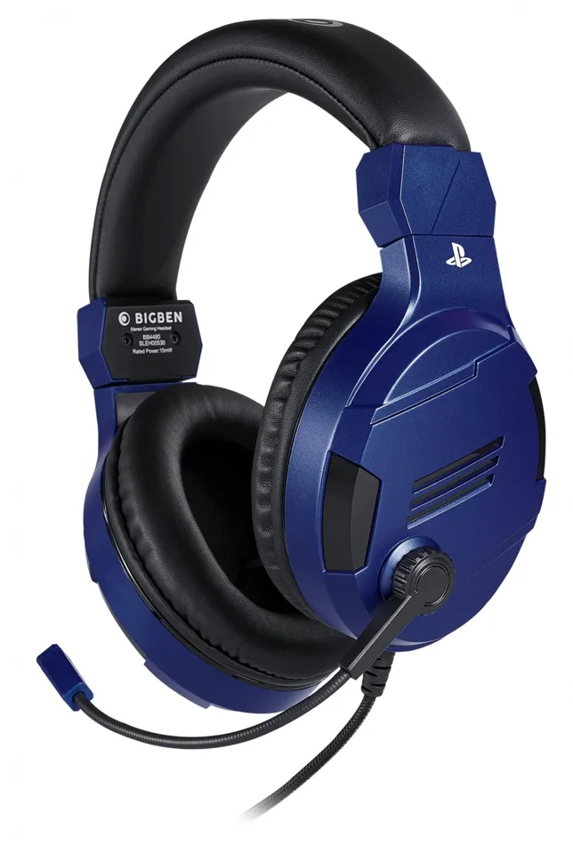 BigBen Interactive PS4 Gaming Headset V3 - Blå - Headset - Sony — produktfoto