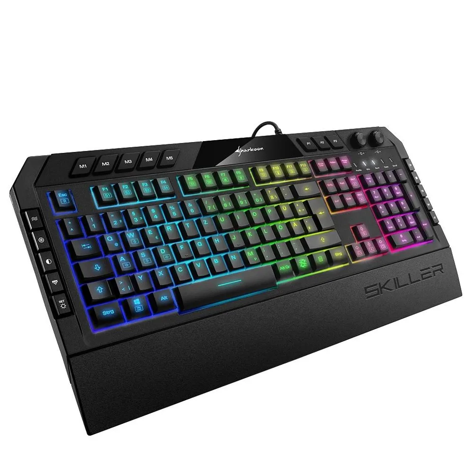 Sharkoon SKILLER SGK5 gamingtastatur - membran, RGB, tysk QWERTZ — produktfoto